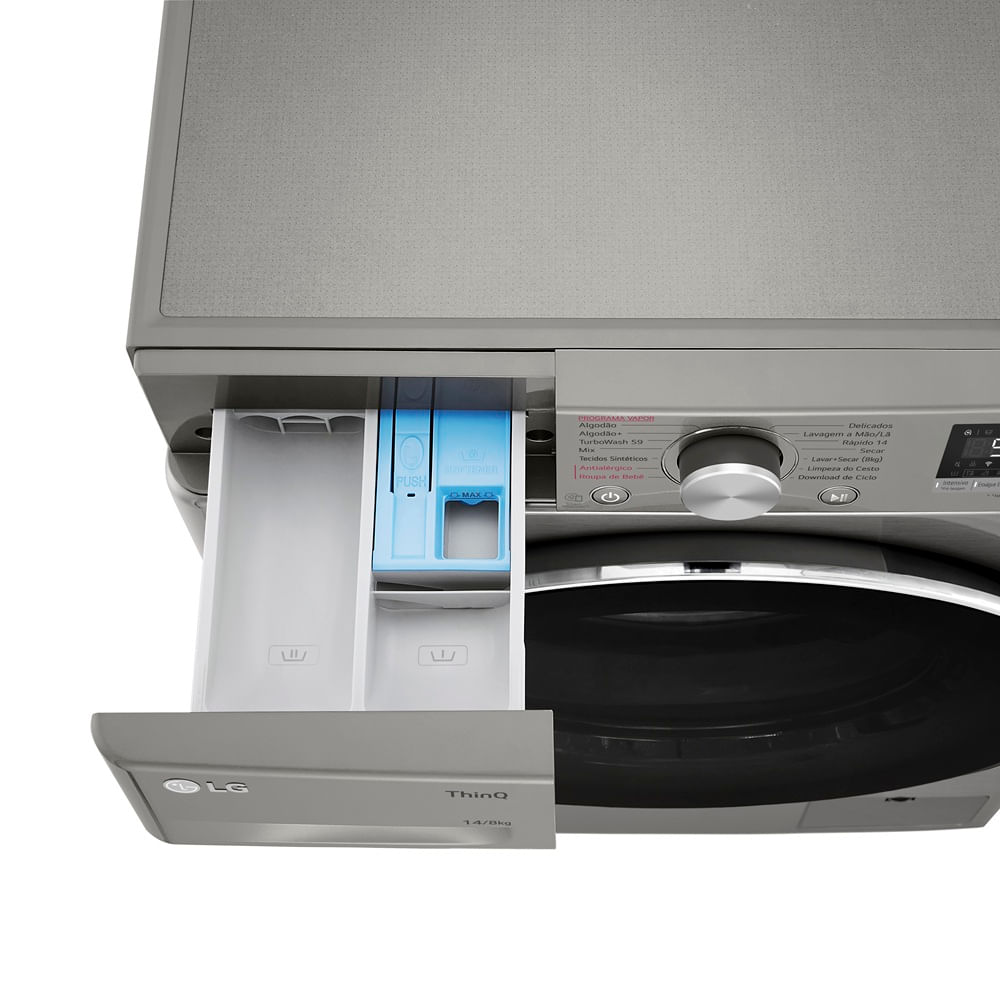 Lava e Seca LG 14Kg Smart com Inteligência Artificial AIDD Inox VC4 CV5014PC4A - 220 Volts - Image 8
