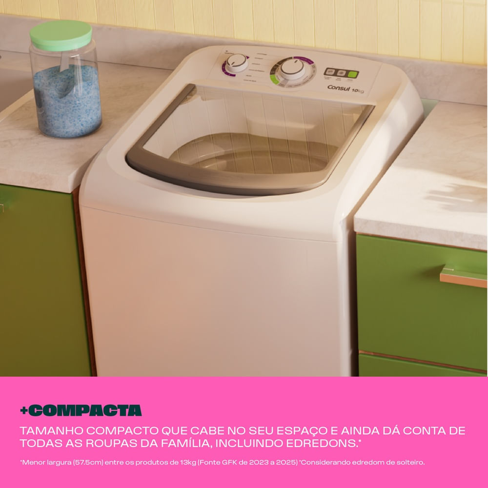 Lavadora de Roupas Consul 10Kg com Dosagem Econômica Branca CWB10BB - 220 Volts - Image 13