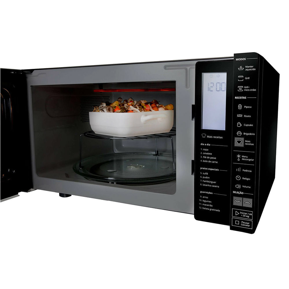 Micro-ondas Brastemp 32 Litros com Grill e Painel Integrado Preto BMG45AE – 127 Volts - Image 5