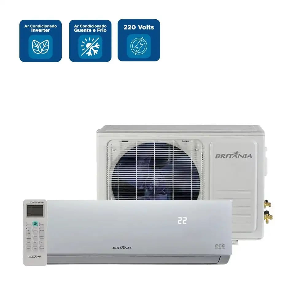 Ar Condicionado Split Inverter Britânia Eco 24000 BTUs Quente e Frio BAC24000IQFM9W – 220 Volts - Image 2