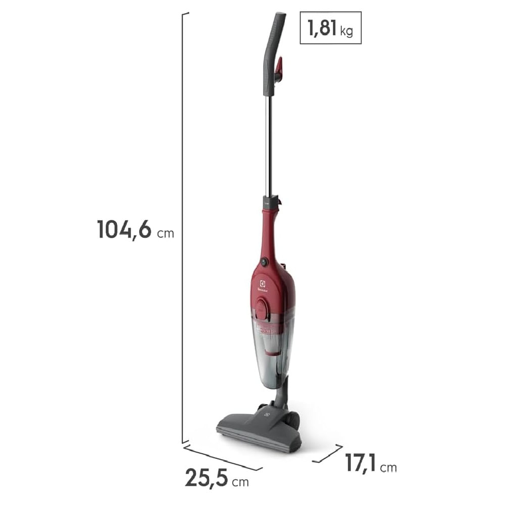 Aspirador de Pó Vertical Electrolux 2 em 1 Vermelho STK13 – 220 Volts - Image 3