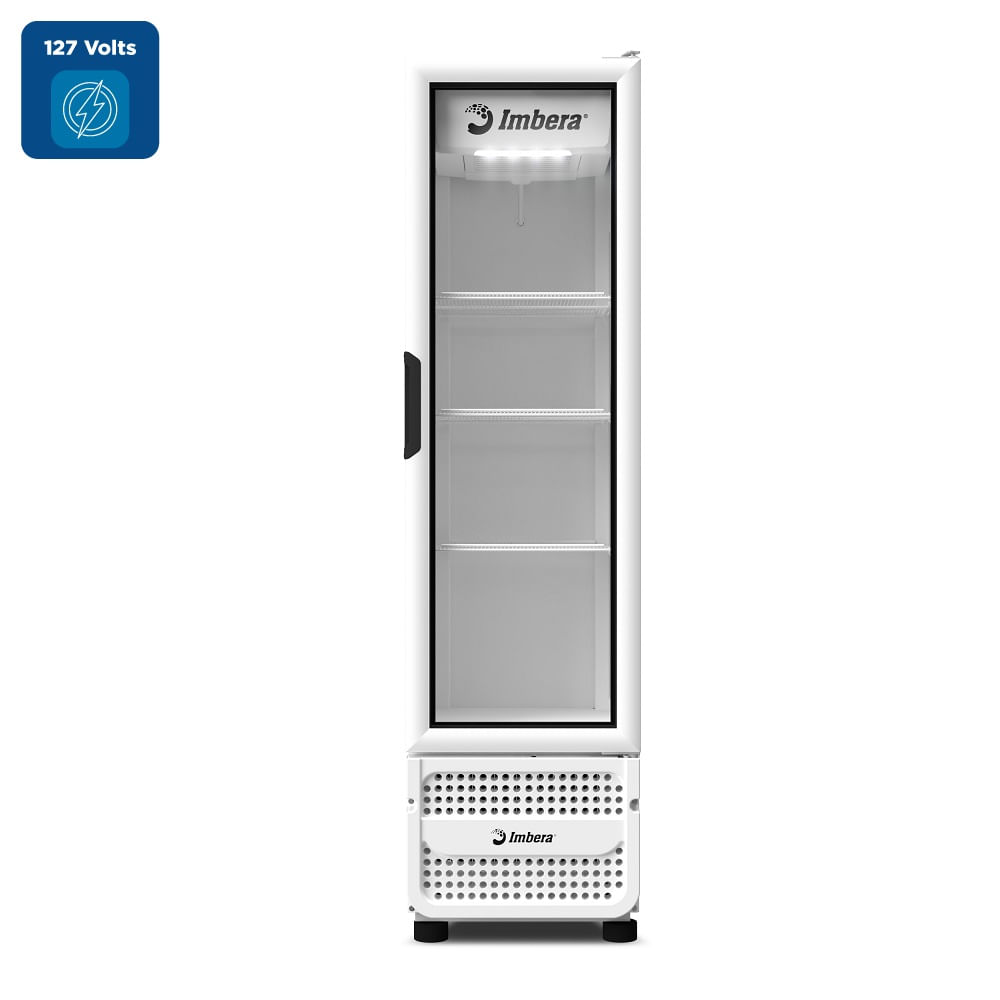 Expositor Vertical Imbera 215 Litros Porta de Vidro Full White Branco VR08 - 127 Volts - Image 2