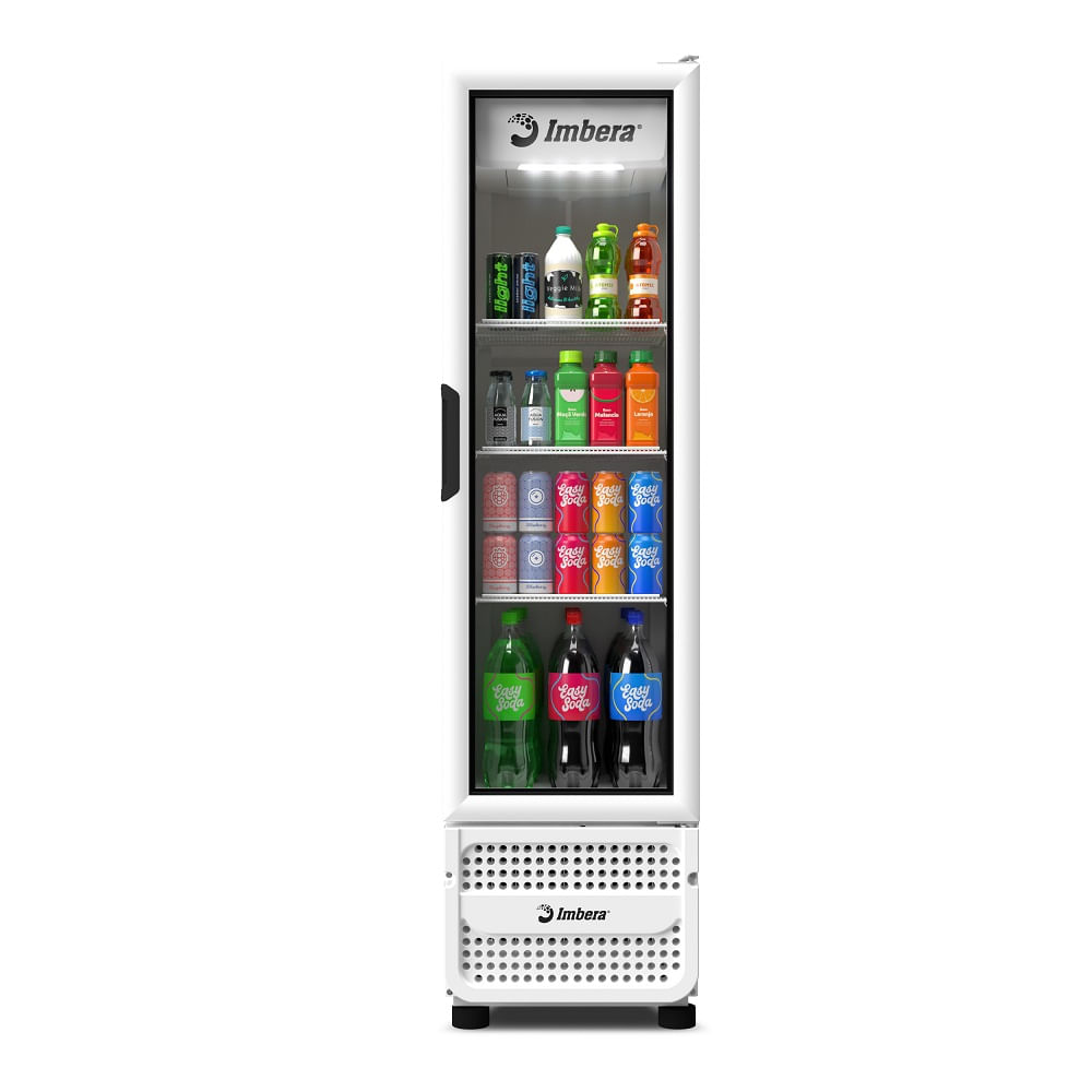 Expositor Vertical Imbera 215 Litros Porta de Vidro Full White Branco VR08 - 127 Volts - Image 3