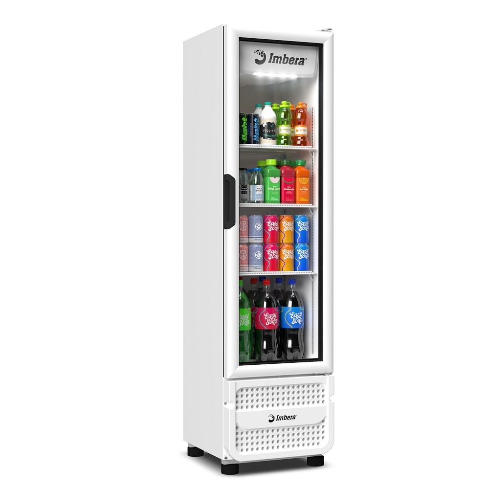 Expositor Vertical Imbera 215 Litros Porta de Vidro Full White Branco VR08 - 127 Volts - Image 5