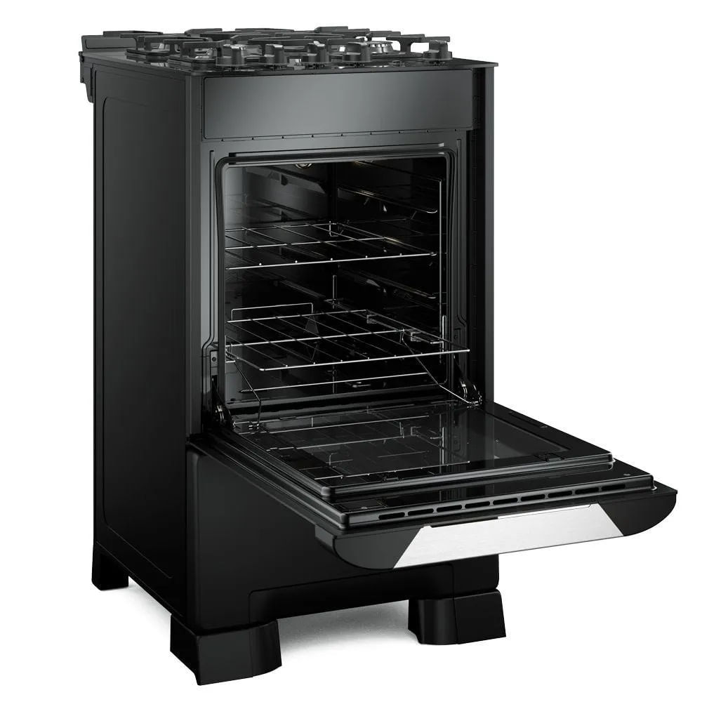 Fogão de Piso Mueller 4 Bocas Decorato Vetro Preto – Bivolt - Image 3