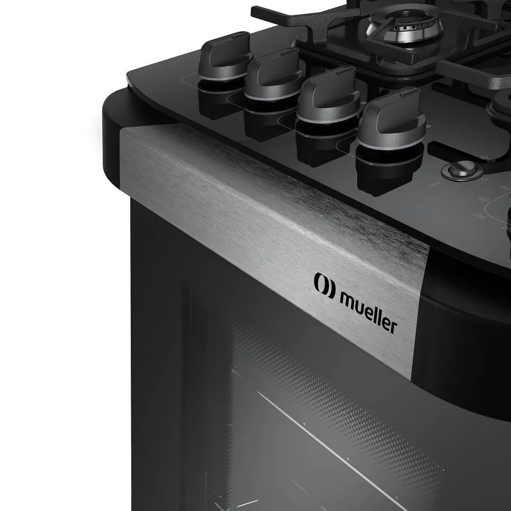Fogão de Piso Mueller 4 Bocas Decorato Vetro Preto – Bivolt - Image 10