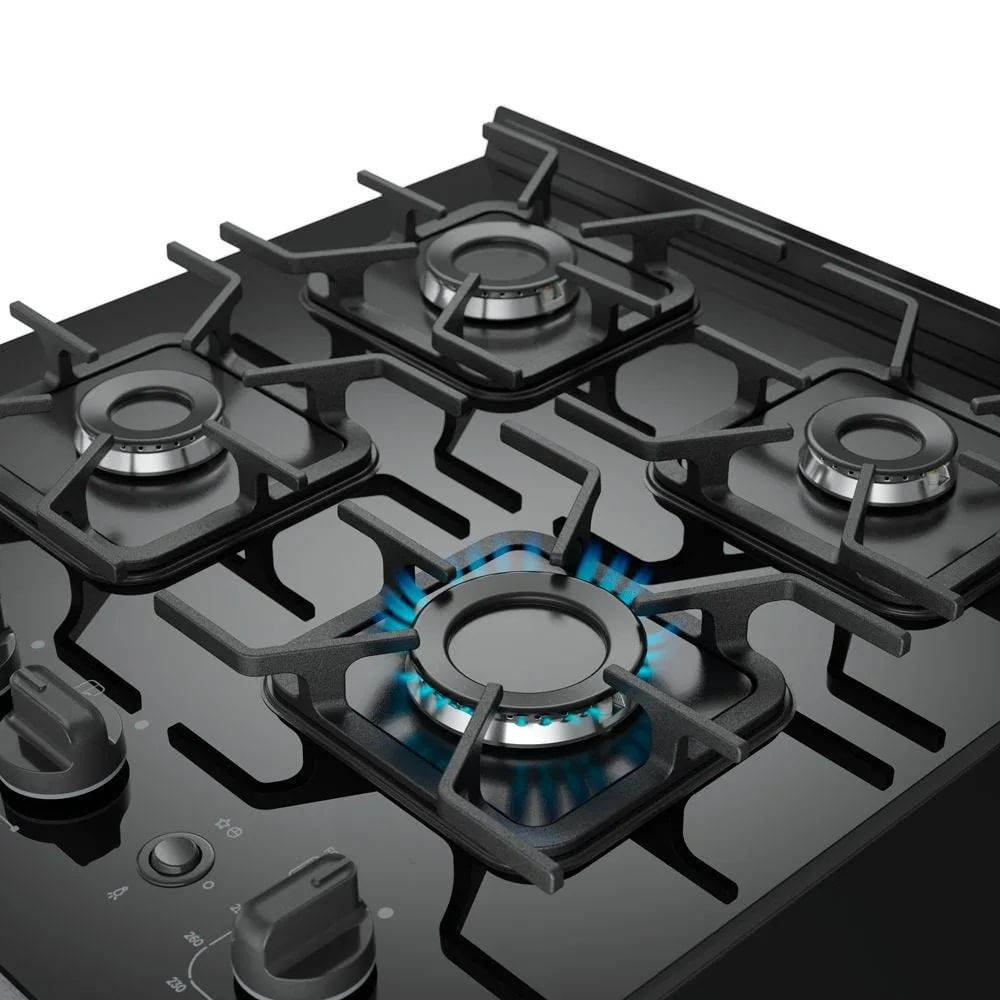 Fogão de Piso Mueller 4 Bocas Decorato Vetro Preto – Bivolt - Image 4