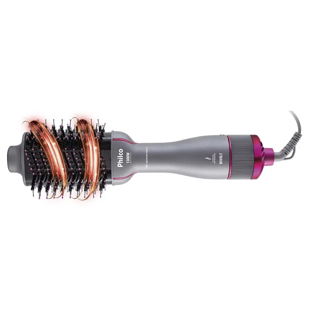 Escova Secadora Philco Soft Advance Cinza e Rosa 1300W PES14 Bivolt - Image 6