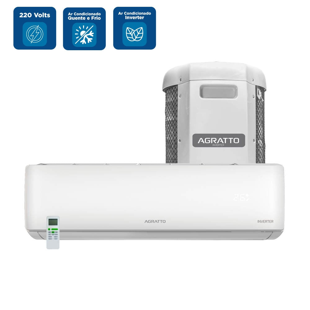 Ar Condicionado Split Hi Wall Inverter Agratto Liv Top 18000 BTU/h Quente e Frio LCST18QF-02I – 220 Volts - Image 2