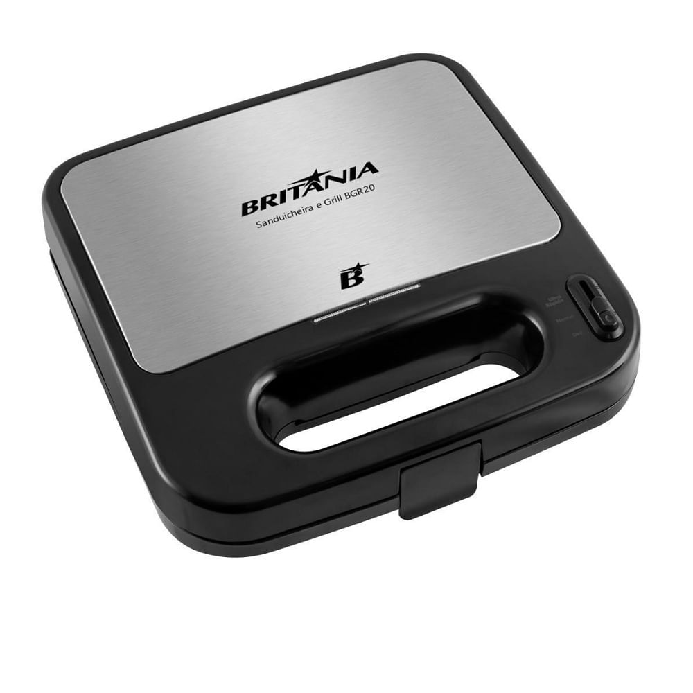 Sanduicheira e Grill Britânia Antiaderente Preta BGR20 – 220 Volts - Image 3