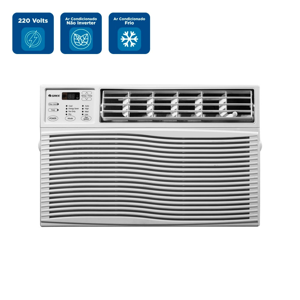 Ar Condicionado Janela Gree 7000 BTU/h Frio Eletrônico GJC07BK-D6NRND2A - 220 Volts - Image 2
