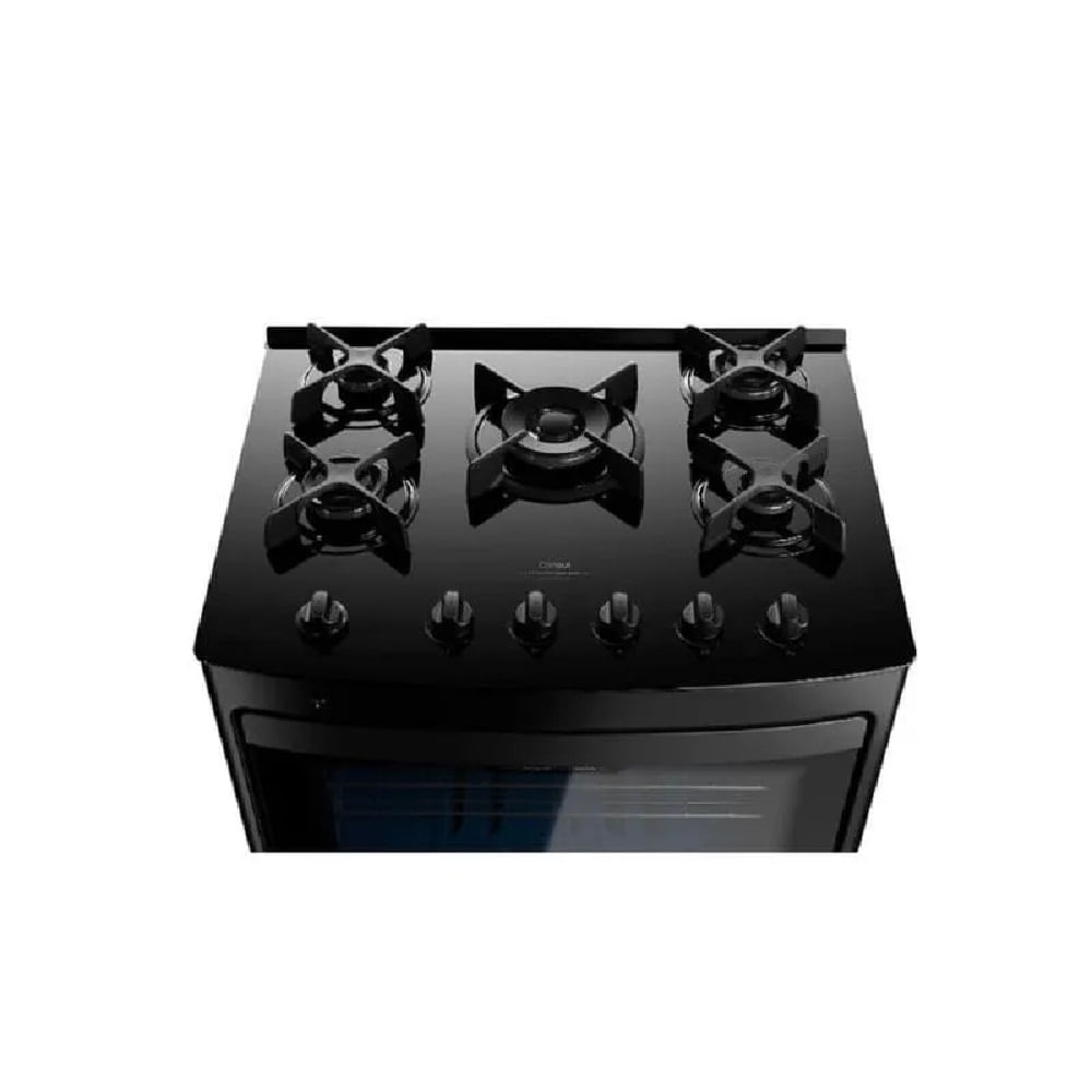 Fogão de Piso Consul 5 Bocas com Mesa de Vidro e Grades Individuais de Ferro Fundido Preto CFS5VAE – Bivolt - Image 6