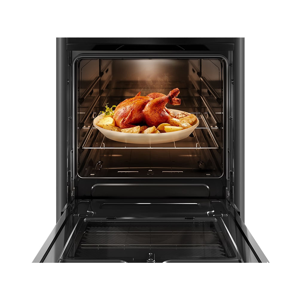 Fogão 4 Bocas Continental Automático com Mesa Compartimentada Preto FC4VP – Bivolt - Image 5