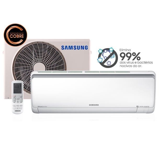 Ar Condicionado Split Hi Wall Inverter Samsung Digital 9000 BTU/h Frio AR09MVSPBGMX/AZ – 220 Volts - Image 5