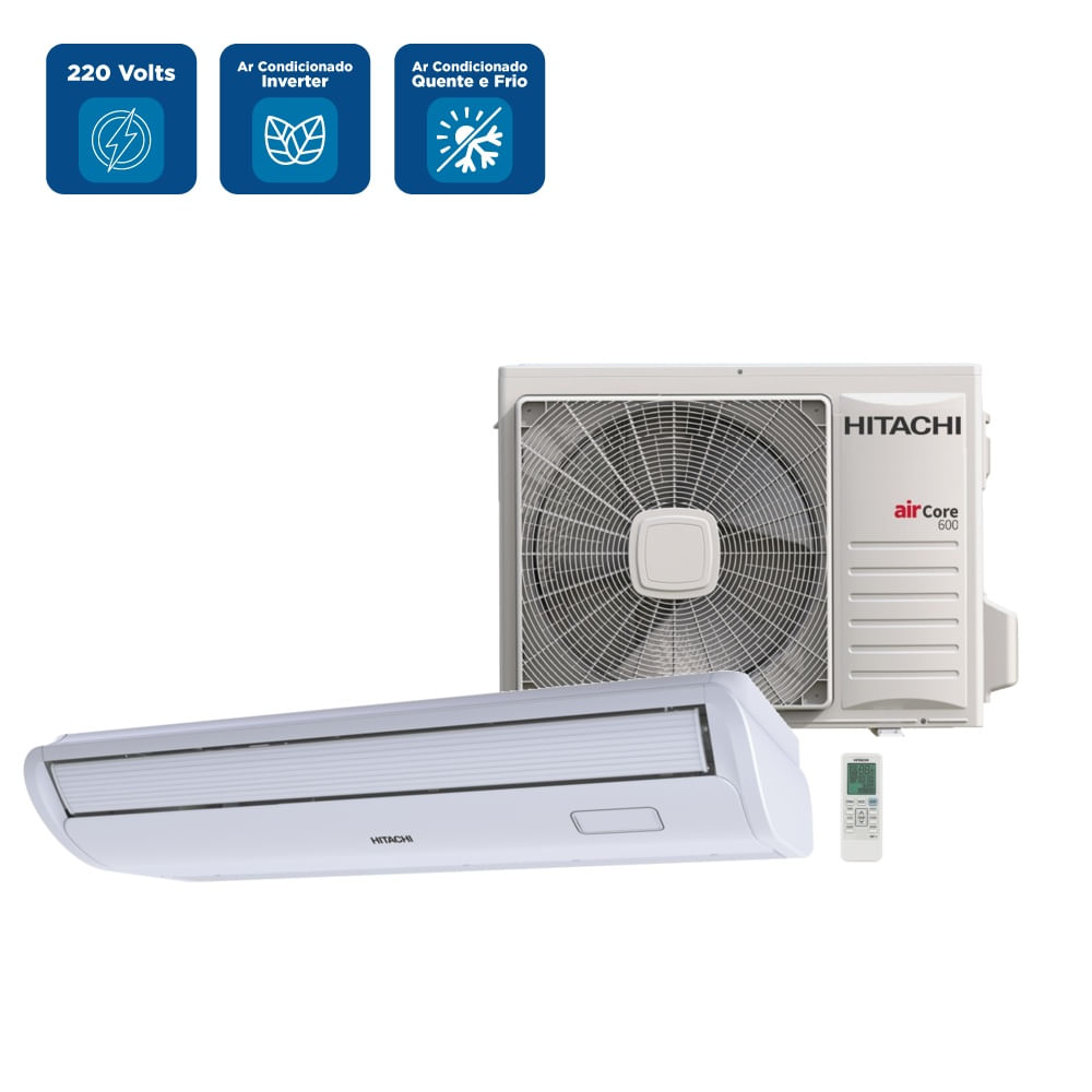 Ar Condicionado Split Piso Teto Inverter Hitachi AirCore 600 36000 BTU/h Quente e Frio Monofásico SPC36B3IV - 220 Volts - Image 2