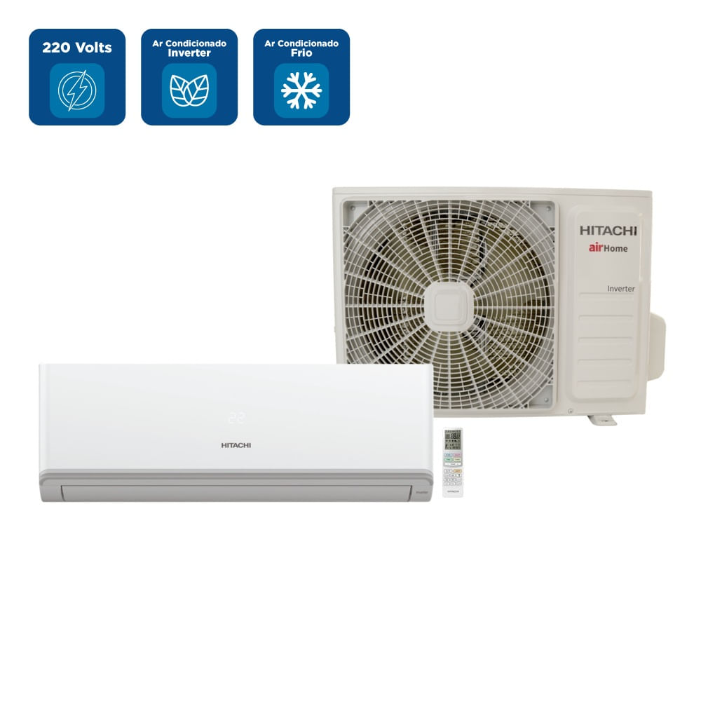 Ar Condicionado Split Inverter Hitachi AirHome 600 12000 BTU/h Frio SPK12D3IVF - 220 Volts - Image 2