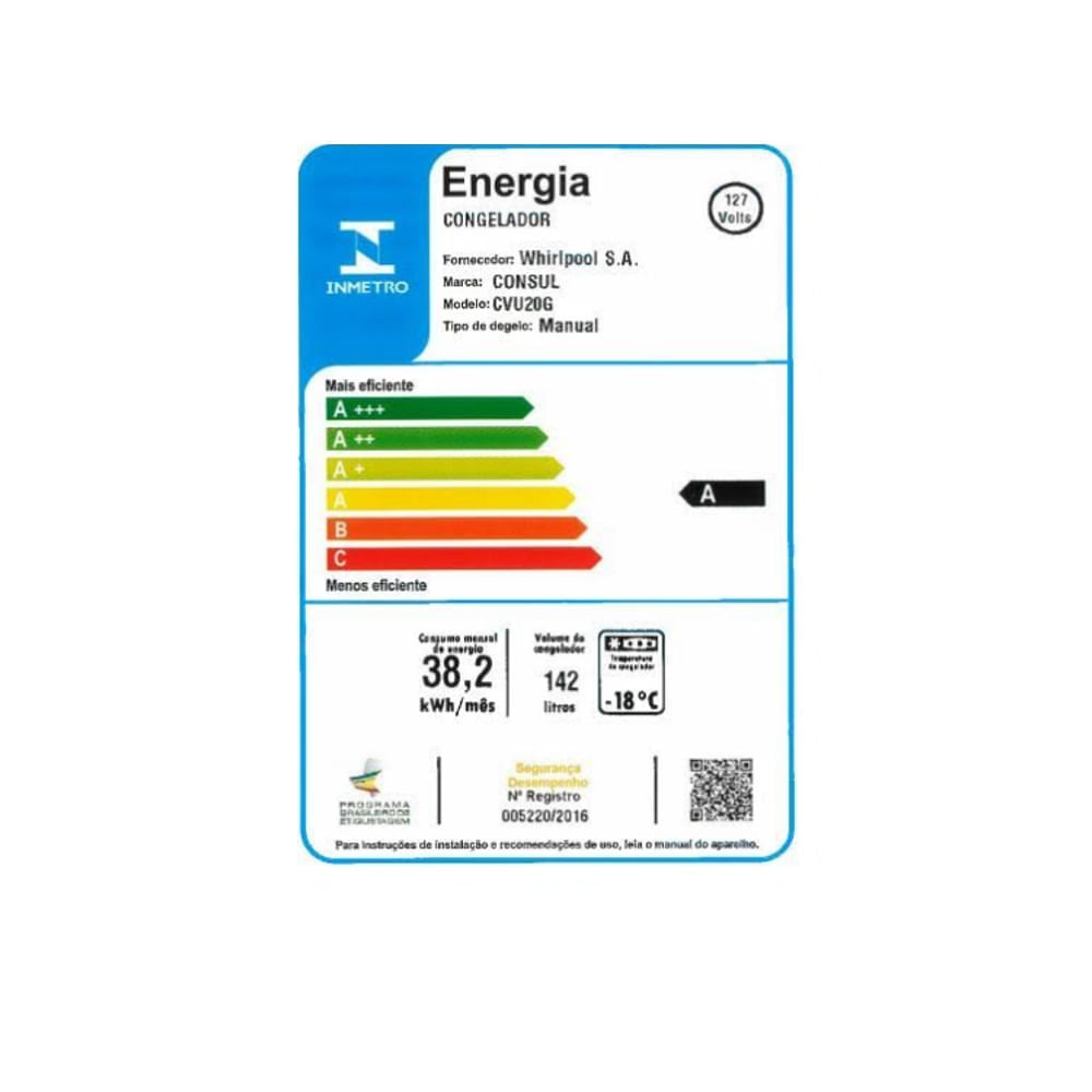 Freezer Vertical Consul 142 Litros CVU20GB – 127 Volts - Image 12