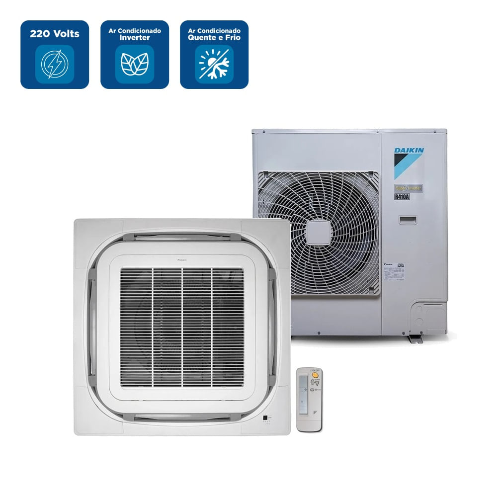 Ar Condicionado Split Cassete Inverter Daikin Sky Air 30000 BTU/h Quente e Frio FCQ30AVL - 220 Volts - Image 2