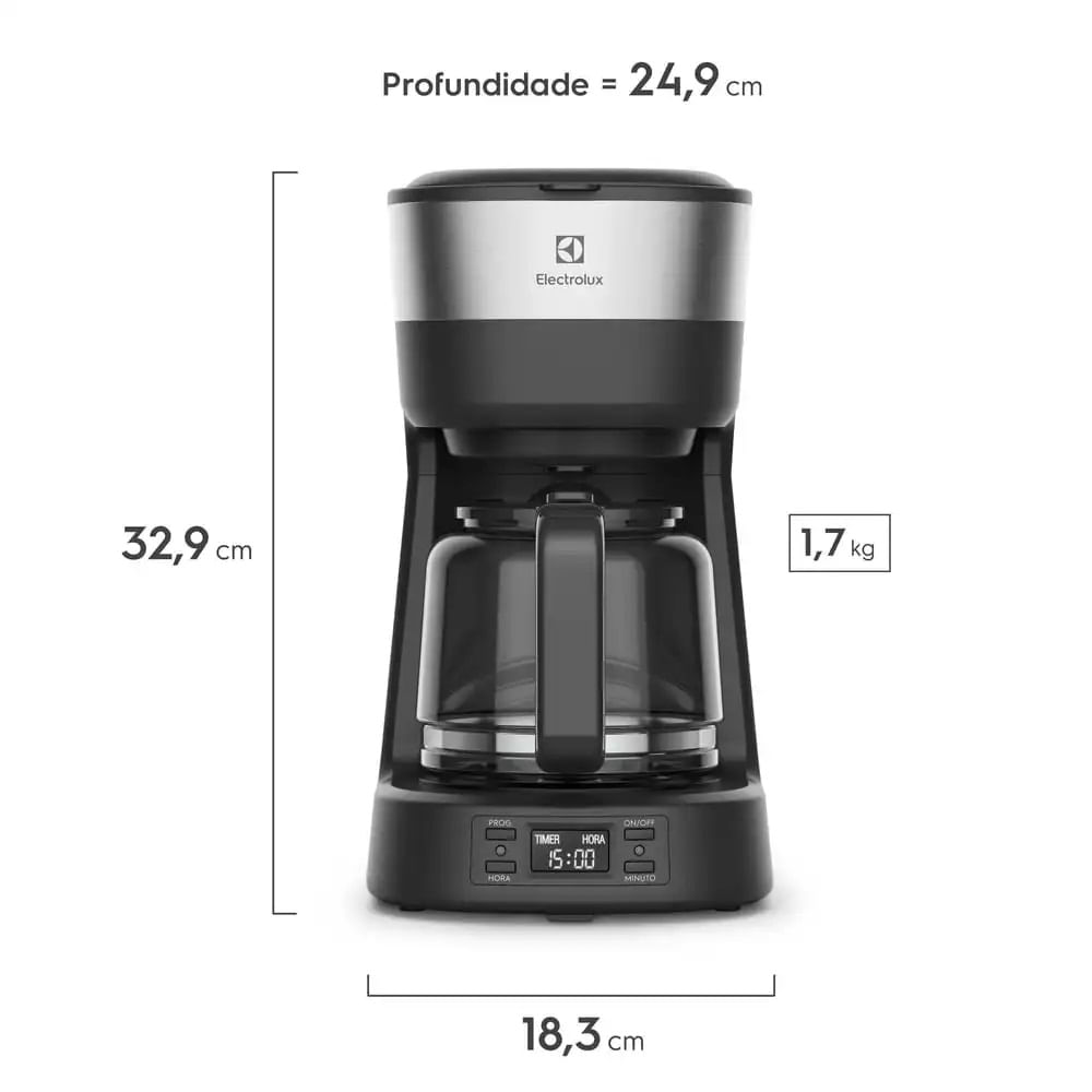 Cafeteira Elétrica Electrolux ECM20 30 Xícaras Inox 127V - Image 6