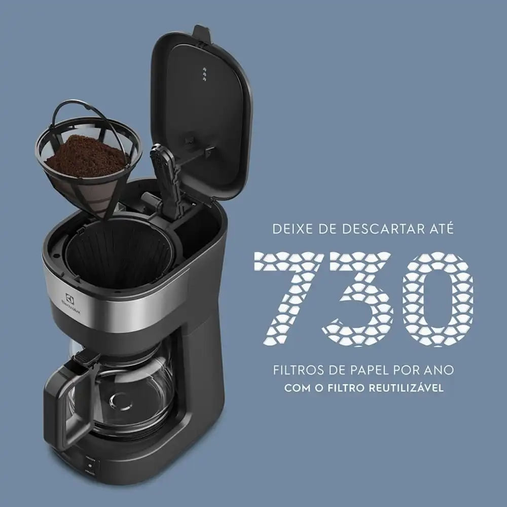 Cafeteira Elétrica Electrolux ECM20 30 Xícaras Inox 127V - Image 8