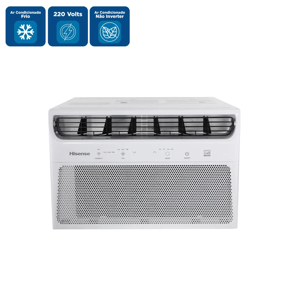 Ar Condicionado Janela Hisense Wi-fi 10000 BTU/h Frio Eletrônico AW-10CW2RVGU00 - 220 Volts - Image 2