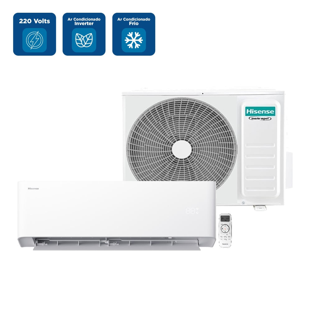 Ar Condicionado Split Inverter Hisense Hi-Efficiency 18000 BTU/h Frio AS-18TW2RWPHB00E - 220 Volts - Image 2